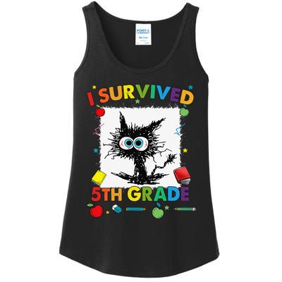 Funny Last Day Of Fifth 5th Grade I Survived Fifth 5th Grade Ladies Essential Tank