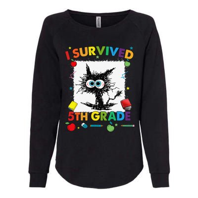 Funny Last Day Of Fifth 5th Grade I Survived Fifth 5th Grade Womens California Wash Sweatshirt