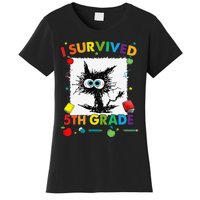 Funny Last Day Of Fifth 5th Grade I Survived Fifth 5th Grade Women's T-Shirt