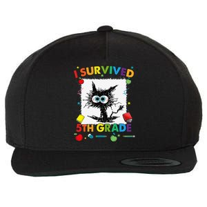 Funny Last Day Of Fifth 5th Grade I Survived Fifth 5th Grade Wool Snapback Cap