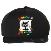 Funny Last Day Of Fifth 5th Grade I Survived Fifth 5th Grade Wool Snapback Cap