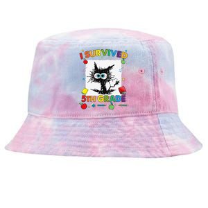 Funny Last Day Of Fifth 5th Grade I Survived Fifth 5th Grade Tie-Dyed Bucket Hat