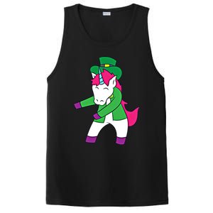 Flossing Leprechaun Design Irish Unicorn Gift PosiCharge Competitor Tank