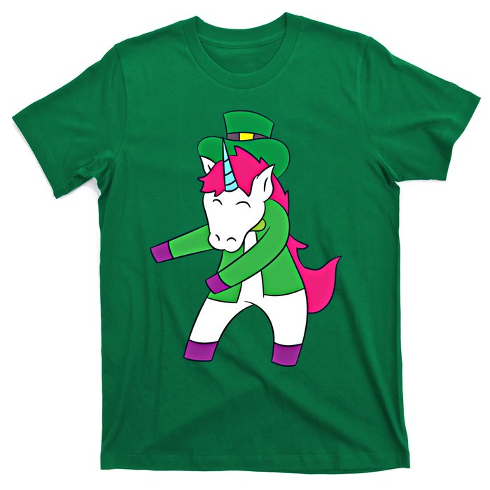 Flossing Leprechaun Design Irish Unicorn Gift T-Shirt