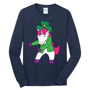 Flossing Leprechaun Design Irish Unicorn Gift Tall Long Sleeve T-Shirt