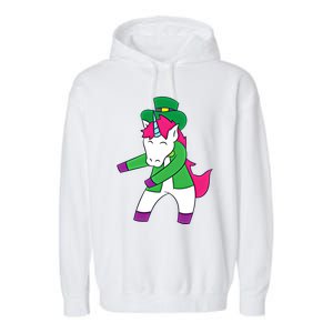 Flossing Leprechaun Design Irish Unicorn Gift Garment-Dyed Fleece Hoodie