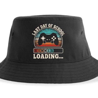 Funny Last Day Of School Gaming Teacher Student Sustainable Bucket Hat