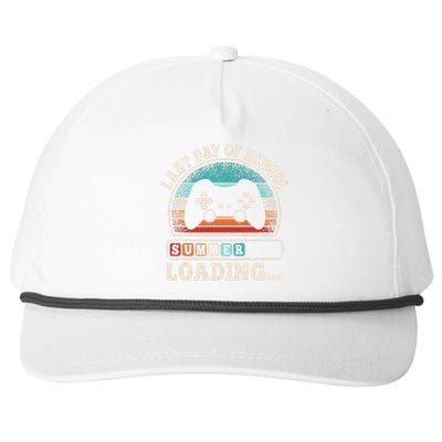 Funny Last Day Of School Gaming Teacher Student Snapback Five-Panel Rope Hat