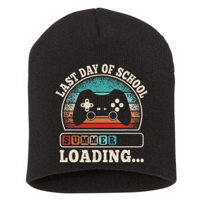 Funny Last Day Of School Gaming Teacher Student Short Acrylic Beanie