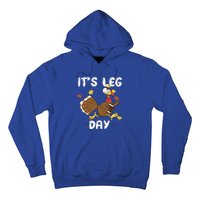 Fun Leg Day Pilgrim Thanksgiving Cotume Football Turkey Run Gift Hoodie