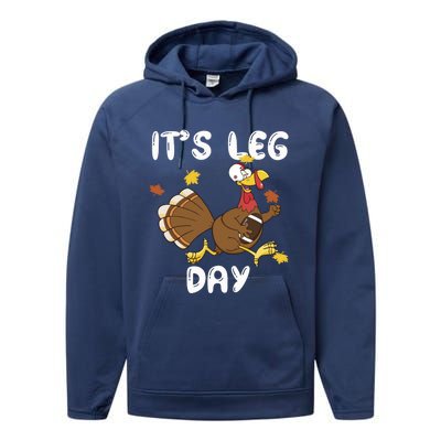 Fun Leg Day Pilgrim Thanksgiving Cotume Football Turkey Run Gift Performance Fleece Hoodie