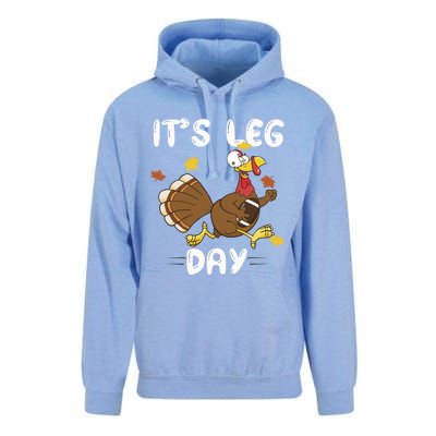 Fun Leg Day Pilgrim Thanksgiving Cotume Football Turkey Run Gift Unisex Surf Hoodie