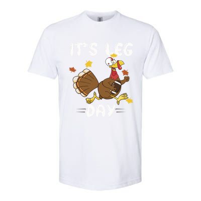 Fun Leg Day Pilgrim Thanksgiving Cotume Football Turkey Run Gift Softstyle CVC T-Shirt