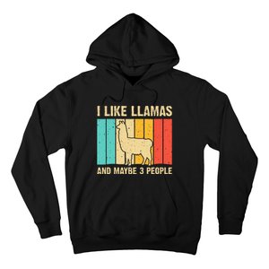 Funny Llama Design For Kids Men Women Alpaca Lover Farming Hoodie