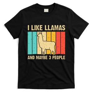 Funny Llama Design For Kids Men Women Alpaca Lover Farming T-Shirt