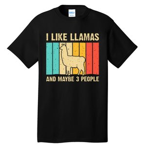 Funny Llama Design For Kids Men Women Alpaca Lover Farming Tall T-Shirt