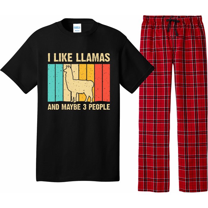 Funny Llama Design For Kids Men Women Alpaca Lover Farming Pajama Set