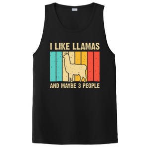 Funny Llama Design For Kids Men Women Alpaca Lover Farming PosiCharge Competitor Tank