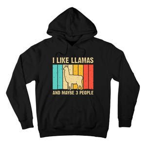 Funny Llama Design For Kids Men Women Alpaca Lover Farming Tall Hoodie