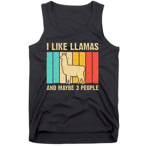 Funny Llama Design For Kids Men Women Alpaca Lover Farming Tank Top