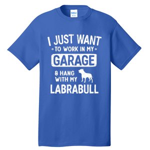 Funny Labrabull Dad Garage Hang With Great Gift Tall T-Shirt