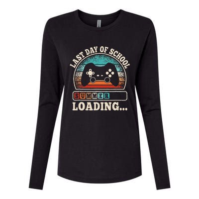 Funny Last Day Of School Gaming Teacher Student Womens Cotton Relaxed Long Sleeve T-Shirt