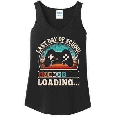 Funny Last Day Of School Gaming Teacher Student Ladies Essential Tank