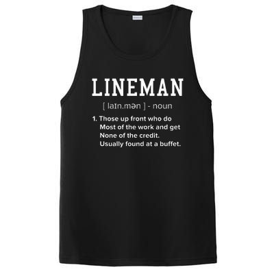 Football Lineman Definition Funny Offensive Lineman PosiCharge Competitor Tank