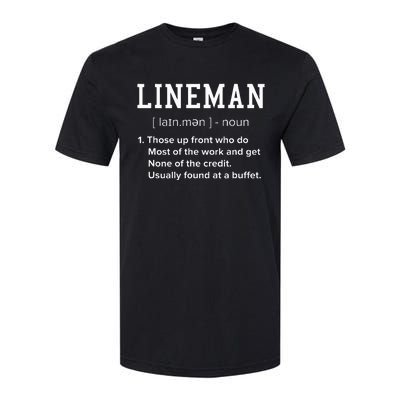 Football Lineman Definition Funny Offensive Lineman Softstyle CVC T-Shirt