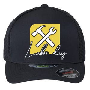 Funny Labor Day Gift Flexfit Unipanel Trucker Cap