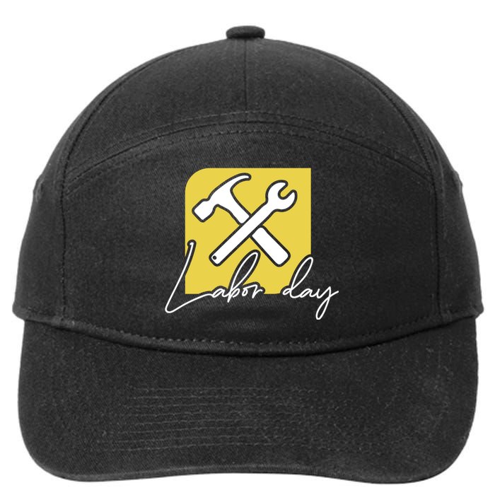 Funny Labor Day Gift 7-Panel Snapback Hat