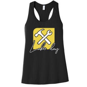 Funny Labor Day Gift Women's Racerback Tank