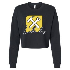 Funny Labor Day Gift Cropped Pullover Crew