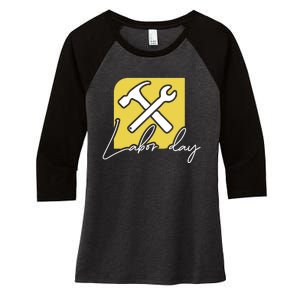 Funny Labor Day Gift Women's Tri-Blend 3/4-Sleeve Raglan Shirt