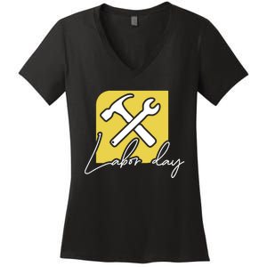 Funny Labor Day Gift Women's V-Neck T-Shirt