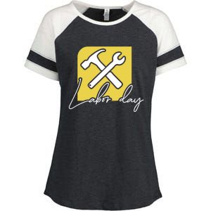 Funny Labor Day Gift Enza Ladies Jersey Colorblock Tee