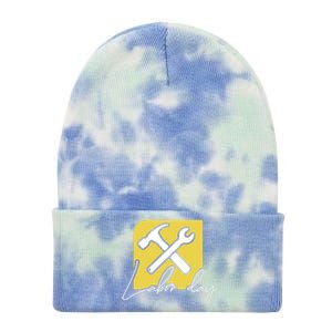 Funny Labor Day Gift Tie Dye 12in Knit Beanie