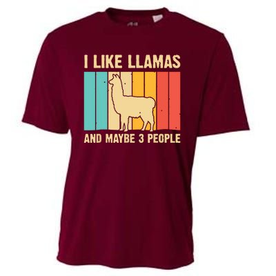 Funny Llama Design For Alpaca Lover Farming Cooling Performance Crew T-Shirt