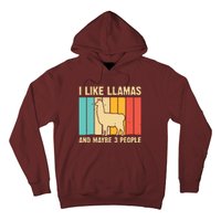 Funny Llama Design For Alpaca Lover Farming Hoodie