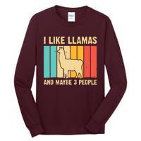 Funny Llama Design For Alpaca Lover Farming Tall Long Sleeve T-Shirt