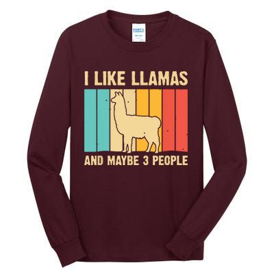 Funny Llama Design For Alpaca Lover Farming Tall Long Sleeve T-Shirt