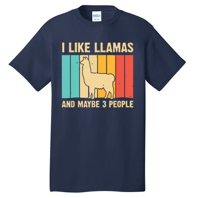 Funny Llama Design For Alpaca Lover Farming Tall T-Shirt