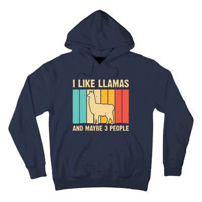 Funny Llama Design For Alpaca Lover Farming Tall Hoodie