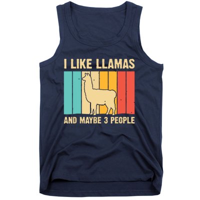 Funny Llama Design For Alpaca Lover Farming Tank Top