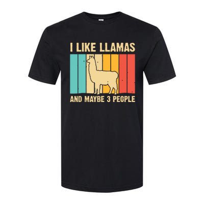 Funny Llama Design For Alpaca Lover Farming Softstyle CVC T-Shirt