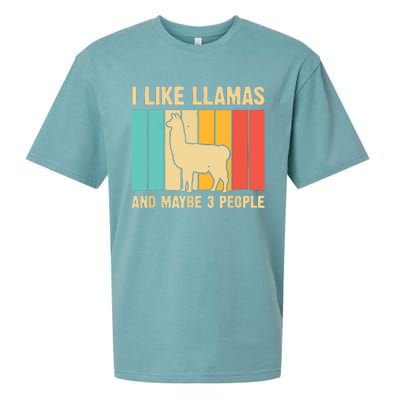 Funny Llama Design For Alpaca Lover Farming Sueded Cloud Jersey T-Shirt