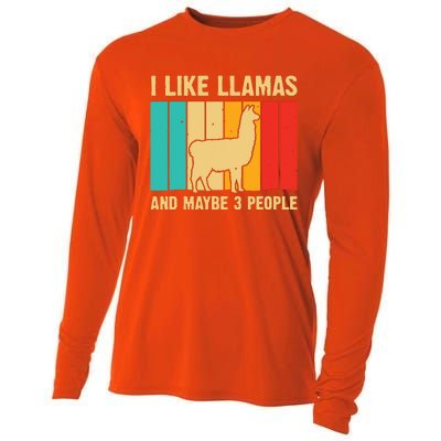 Funny Llama Design For Alpaca Lover Farming Cooling Performance Long Sleeve Crew