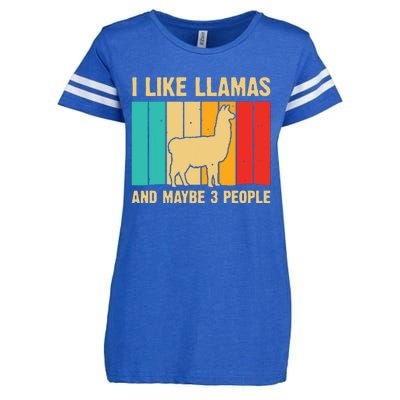 Funny Llama Design For Alpaca Lover Farming Enza Ladies Jersey Football T-Shirt