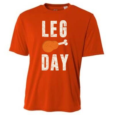 Fun Leg Day Thanksgiving Funny Gift Pilgrim Costume Turkey Day Gift Cooling Performance Crew T-Shirt