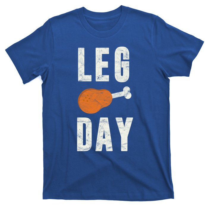 Fun Leg Day Thanksgiving Funny Gift Pilgrim Costume Turkey Day Gift T-Shirt